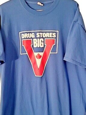 Big V TC Authentic Blue Cotton Tee 2xl